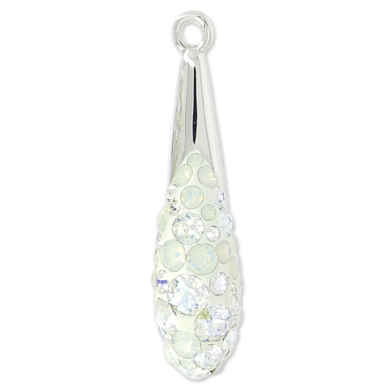 Pavé Pendant Swarovski 67452 20 mm Crystal Moonlight/White Opal x1