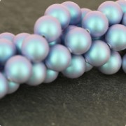 Perles nacrées Swarovski 5810 8 mm Iridescent Light Blue Pearl x5