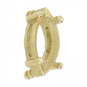 Serti navette PureCrystal 15x7 mm bronze x1