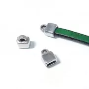 Embout pour lacet plat 5 mm 10x7 mm bronze x1