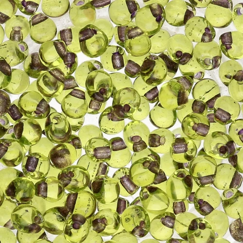 Mini-gouttes Miyuki 3.4 mm DPF45 - Lime Green Bronze Lined x8g