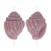 Perle coquillage 17x12 mm en plastique - Lilas x1|raw }}