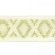 Galon lurex Losanges 22 mm Blanc/doré x1m