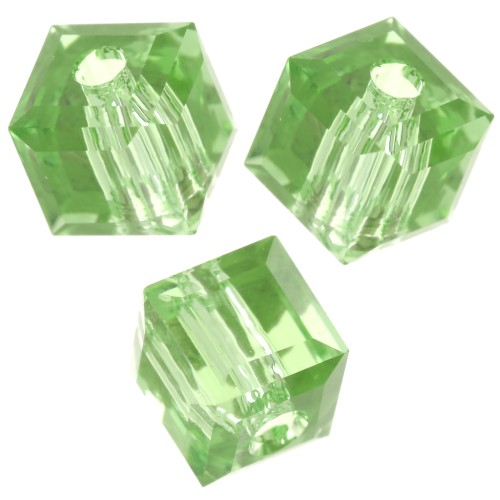 Cubes Swarovski 5601 4 mm - Reinvented Peridot x8