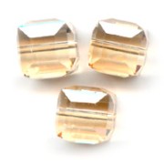 Cube Swarovski 5601 8 mm Crystal Golden Shadow x1|raw }}