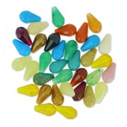 Assortiment de perles gouttes facettées 12x7 mm Multicolore x50|raw }}