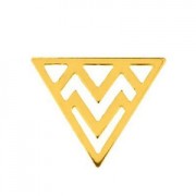 Intercalaire triangle ethnique 16 mm en Argent 925 Doré à l'or fin x1|raw }}