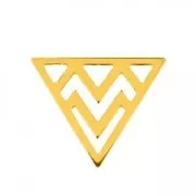 Intercalaire triangle ethnique 16 mm en Argent 925 Doré à l'or fin x1
