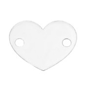 Intercalaire coeur 2 trous 11.8 mm en Argent 925 x1|raw }}