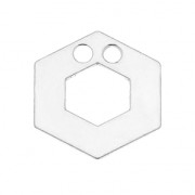 Pendentif double trous hexagone 14 mm en Argent 925 x1|raw }}