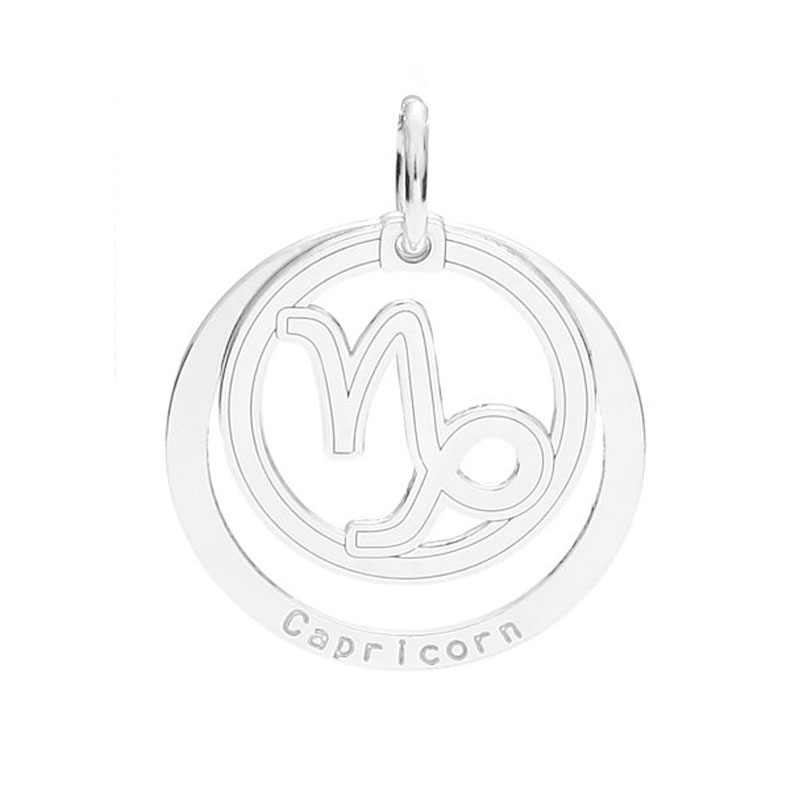 Pendentif Capricorne En Argent Sterling 925 - Collier Zodiaque Élégant Et Unisexe