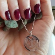 Pendentif En Argent Massif Signe Astrologique Gémeaux - Bijou Occasion