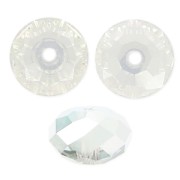 Ronde aplatie Swarovski 5040 8 mm Crystal Silver Shade x1