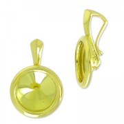 Serti pendentif pour cabochons PureCrystal 1122 10 mm en Argent 925 doré à l'or fin x1|raw }}