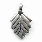 Breloque feuille 18x13 mm en Argent 925 x1