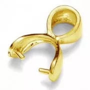 Attache pendentif 18 mm en Argent 925 Doré à l'or fin x1