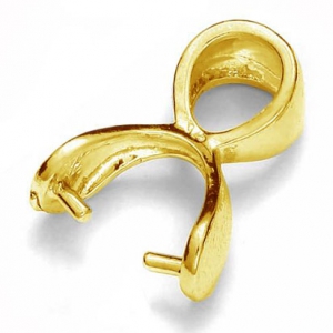 Attache pendentif 18 mm en Argent 925 Doré à l'or fin x1