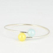 Bracelet flexible 22,5 cm pour semi-percées en Argent 925 x1