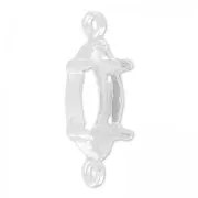 Serti intercalaire navette 15x7 mm en Argent 925 x1