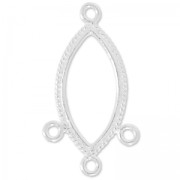 Chandelier ovale 3 anneaux 29x16 mm en Argent 925 x1|raw }}