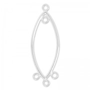 Chandelier ovale 4 anneaux 35x13.4 mm en Argent 925 x1|raw }}