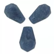 Perles Gouttes facettées en jade teinté 12x8 mm Bleu Marine x4