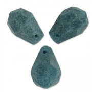 Perles Gouttes facettées en jade teinté 12x8 mm Dark Green x4