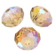 Perles rondes aplaties Swarovski 5040 4 mm - Light Colorado Topaz Shimmer 2X x20|raw }}