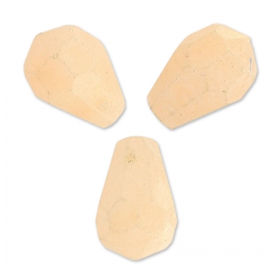 Perles Gouttes facettées en jade teinté 12x8 mm Light Peach x4