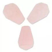 Perles Gouttes facettées en jade teinté 12x8 mm Light Rose x4