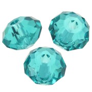 Perles rondes aplaties Swarovski 5040 4 mm - Bleu zircon x20