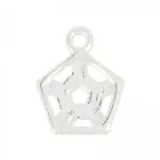 Breloque pentagone 11.7x9.5 mm en Argent 925 x1