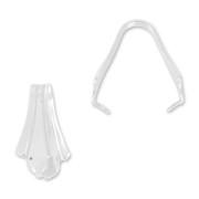 Attache pendentif fleur de Lys 7.8 mm en Argent 925 x1