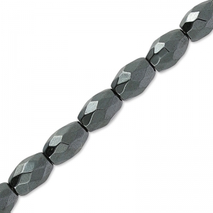 Perles Hematite Olive Facettée 5x3 mm x20