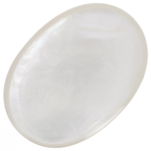 Cabochon plat ovale 25x18 mm Nacre