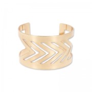 Bracelet manchette chevron 43 mm doré rose x1