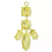Pendentif serti 35 mm pour cabochons 1088 et 4228 - Doré x1