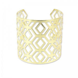 Bracelet manchette losange 62 mm doré x1