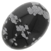 Cabochon ovale 25x18 mm Obsidienne Mouchetée|raw }}