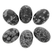 Cabochon ovale 25x18 mm Obsidienne Mouchetée