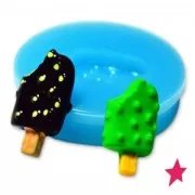 Mini moule silicone pour pâte polymère et pâte de métal 10x19 mm Esquimau