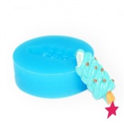 Mini moule silicone pour pâte polymère et pâte de métal 6x21 mm Esquimau