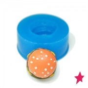 Mini moule silicone pour pâte polymère et pâte de métal 15 mm Hamburger