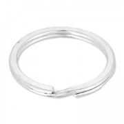 Porte clés anneau 25 mm à personnaliser - Argenté x1