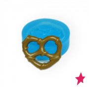 Mini moule silicone pour pâte polymère et pâte de métal 19x24 mm Bretzel