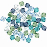 Mix de Toupies en cristal Swarovski 5328 4 mm Pacific x50|raw }}