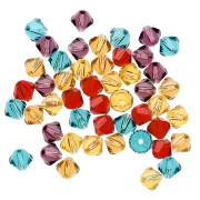 Mix de Toupies en cristal Swarovski 5328 4 mm Pop x50