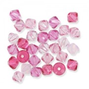 Mix de Toupies en cristal Swarovski 5328 3 mm Rose x50|raw }}
