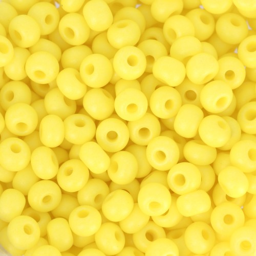 Perles rocailles Preciosa  6/0 4 mm - Terra Intensive - Yellow Mat x20g