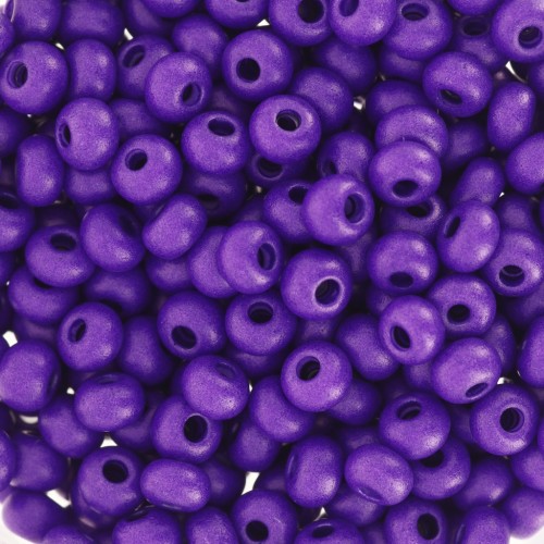 Perles rocailles Preciosa 6/0 4 mm - Terra Intensive - Violet Mat x20g